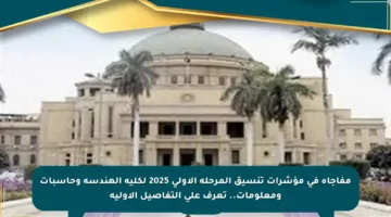 مفاجأة في مؤشرات تنسيق المرحلة الأولى 2025 لكلية الهندسة وحاسبات ومعلومات.. تعرف على التفاصيل الأولية